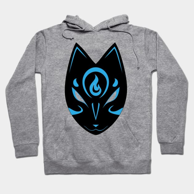 Cold Fire Fox mask Hoodie by KuroiKitsune